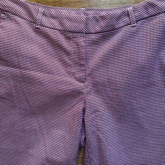 J.Jill Petite Houndstooth Cropped Wide-Leg Pants – Red & White, Size 10P - Picture 6 of 8